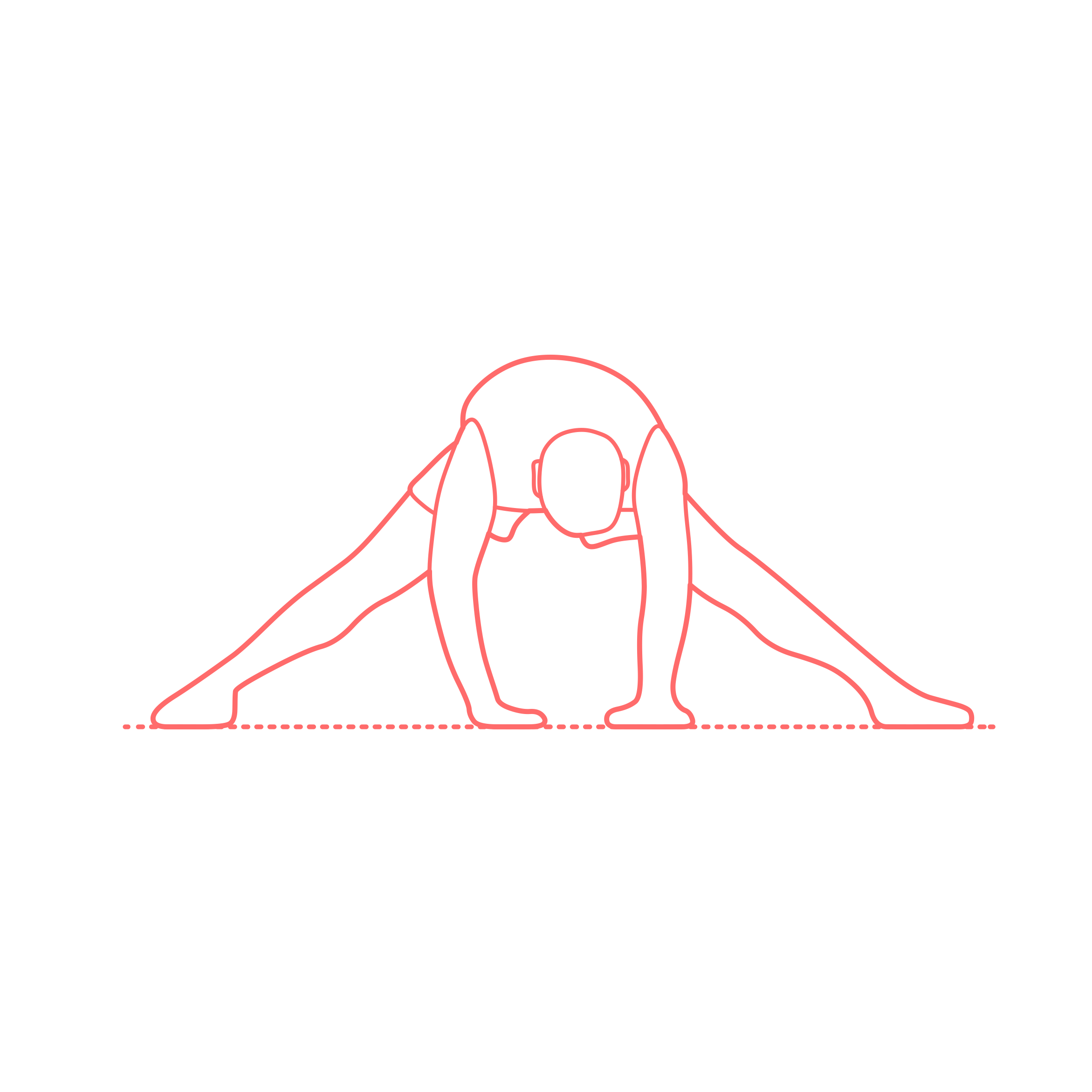 Humans Yoga Poses Wide Legged Standing Forward Bend Pose Contour Svg Vector Free Vectors